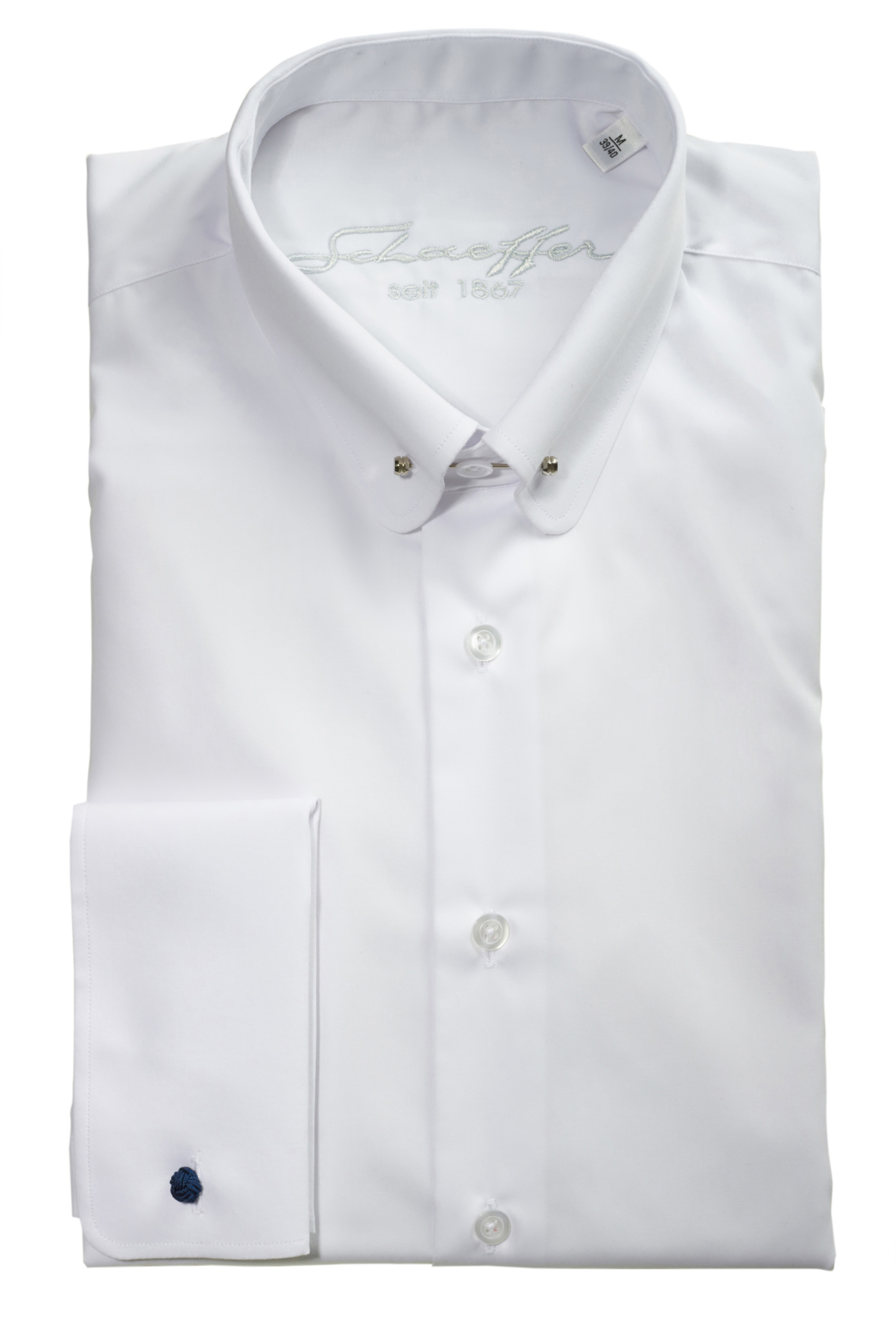 Tailliertes, weißes Schaeffer Piccadilly Hemd